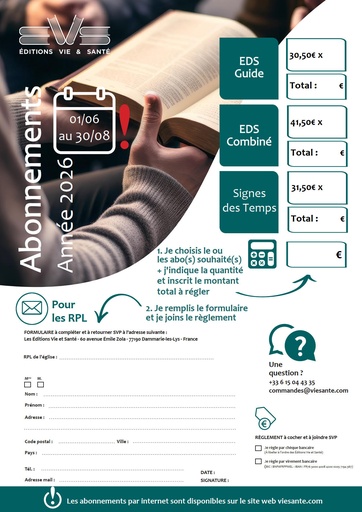 ABONNEMENT RPL ÉGLISE EDS COMBINÉ 2026
